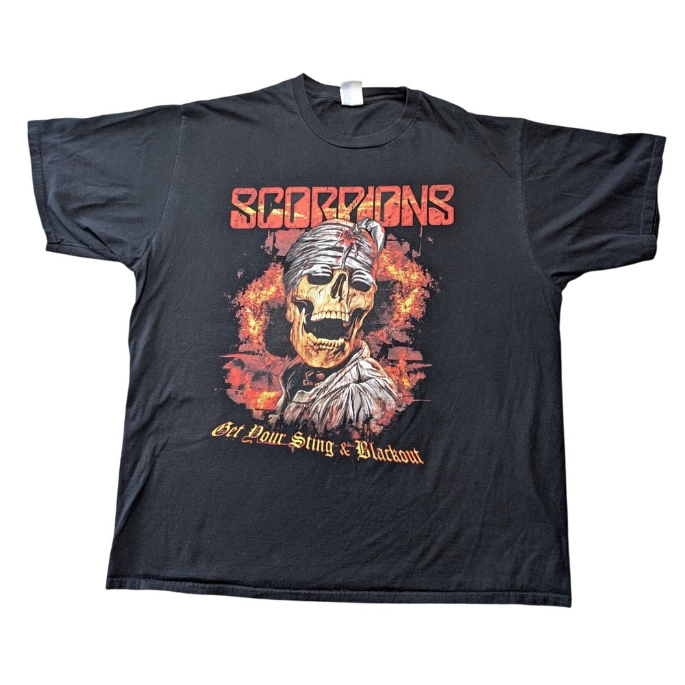 Scorpions XXL Black Short Sleeve Graphic T Shirt Get Your Sting & Blackout‎